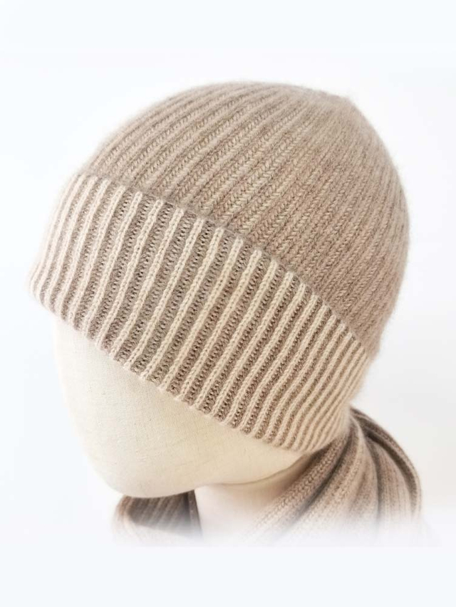 Classic Two-tone Cashmere  Hat