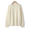 Rib Knitted Crew Neck Cashmere Sweater