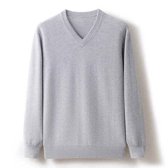 Men's V-neck long sleeve Cashmere Sweater