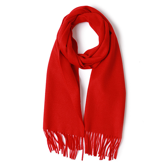 Custom logo cashmere fringed scarf