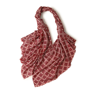 Women's large plaid wool scarves Shawls Wraps with silver threads