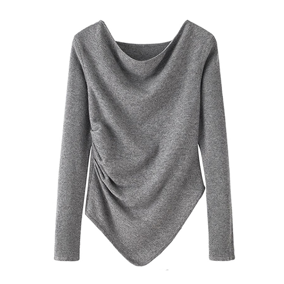Mulierum Lightweight C cashmere irregularis knit sweater