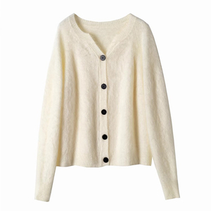 Classic Women white cashmere cardigan 