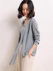 Women 100% Wool V-neck Cardigan 