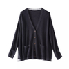 Women Classic V Neck Cashmere Cardigan