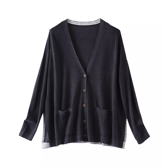 Women Classic V Neck Cashmere Cardigan