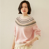 Women's Imfield cashmere fair isle pattern sweater Pullover