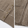 Ma&szlig;geschneiderte Damen-Kaschmir-Strickjacke mit lockerer Passform und V-Ausschnitt, Inner Mongolia Pure Cashmere Knit Sweater Factory OEM