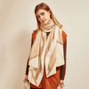 Long Cashmere Scarf with Gold Thread – Oversized Winter Shawl