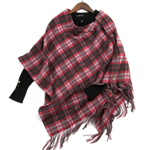 Tartan Wool Poncho