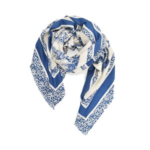 Architectural Patterns Print Square Velvet scarf