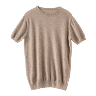 Mens O-Neck Short Sleeve Pullover Cashmere Sweater