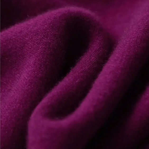 Rose red cashmere cape detail1