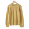 Rib Knitted Crew Neck Cashmere Sweater