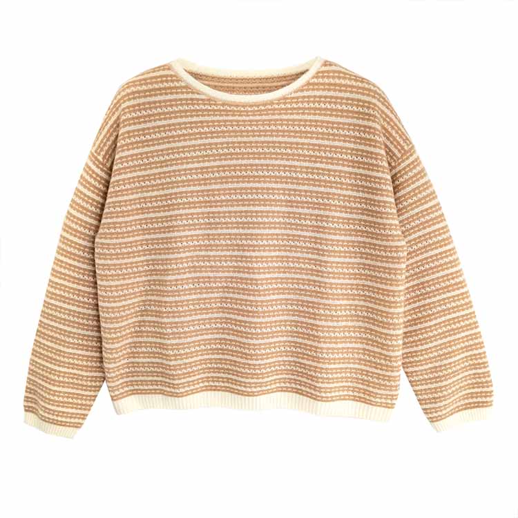 Women casual Round Neck Hollow Sweater 6