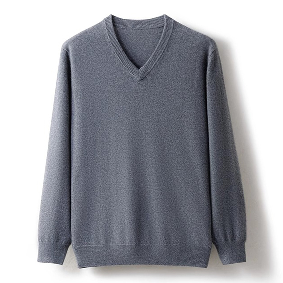 Men's V-neck long sleeve Cashmere Sweater