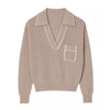 High Quality Women's Open Polo Collar Neck Knit Cashmere Sweaters