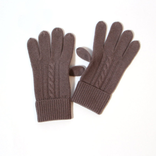 Women Rib Knit Cashmere Gloves