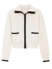 Women Color Block Full Zip cashmere Cardigan