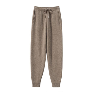 Ladies high waist cashmere jogger pants