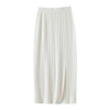 Good quality ribbed knit cashmere skirt white