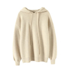 Thick plain cashmere hoodie sweater