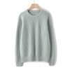 Rib Knitted Crew Neck Cashmere Sweater