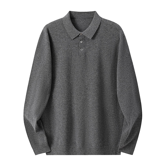 Men polo neck cashmere sweater