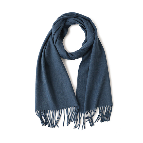 Custom logo cashmere fringed scarf
