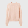 Women's 100% Cashmere Sweater Manufacturer Crew Neck Cable Knit Luxury Pullover Jumper
