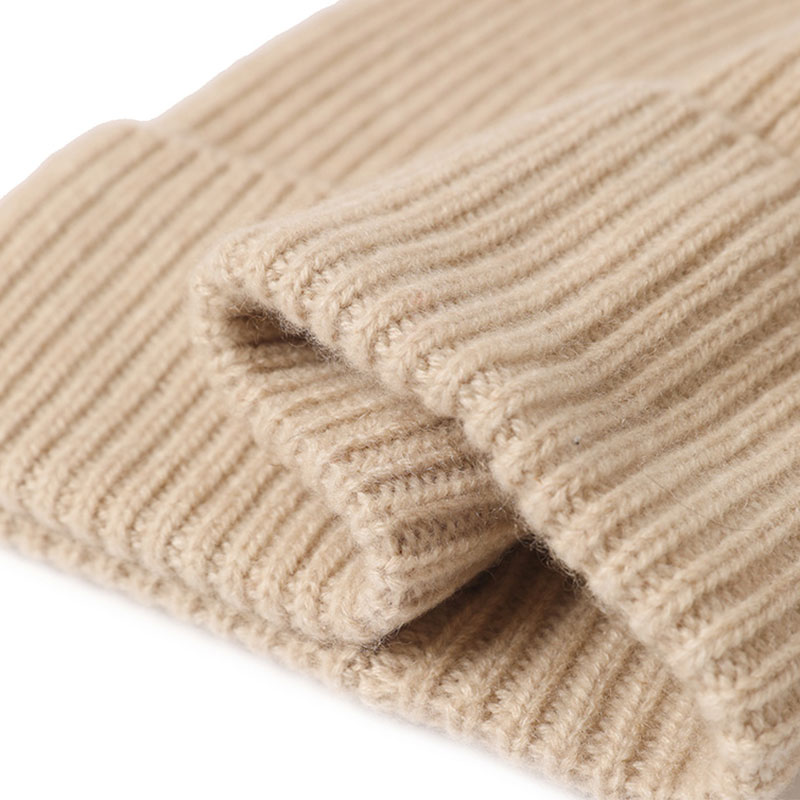 Solid Color Knitted Cashmere Beanie Hats