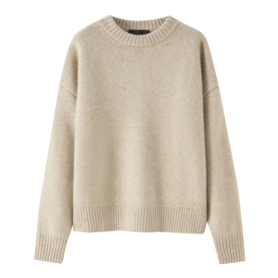 Women Rib Knit Cashmere Jumper