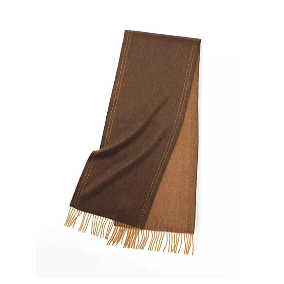 Double Side Cashmere Scarf with Tassels