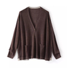 Women Classic V Neck Cashmere Cardigan