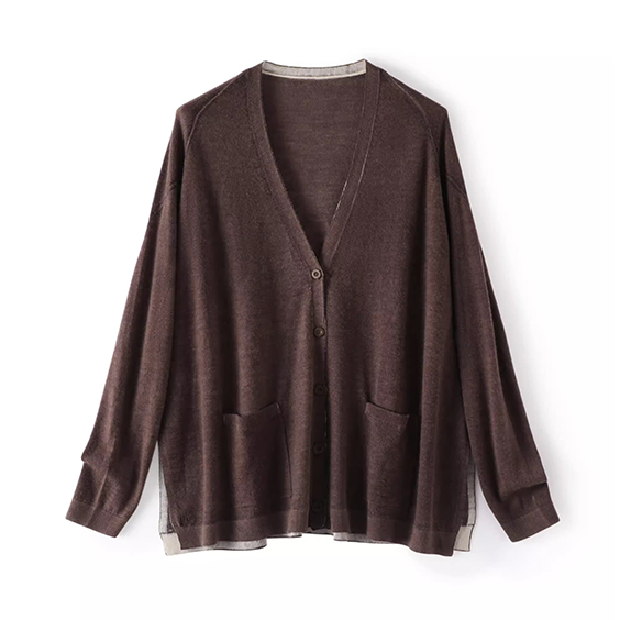 Women Classic V Neck Cashmere Cardigan