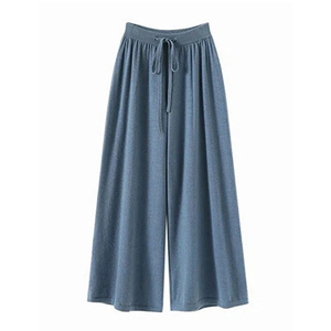 Ladies Casual Wide Leg Cashmere Pants