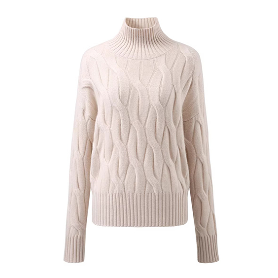 Women turtleneck Crinkle sweater