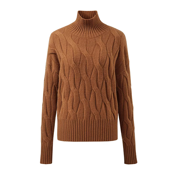 Women turtleneck Crinkle sweater