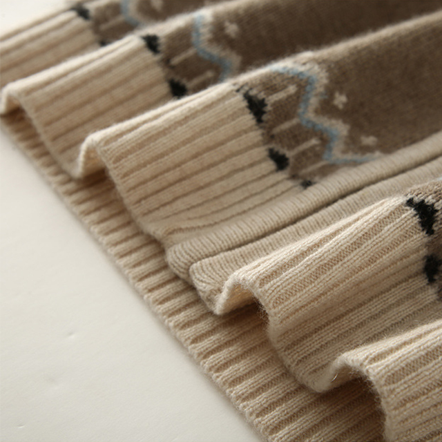 Áo len Cashmere của Women Cashmere Fair Isle với khóa kéo