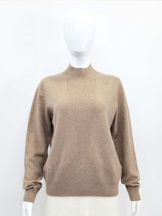 Women Simple Style Turtle Neck Sequin Sweater