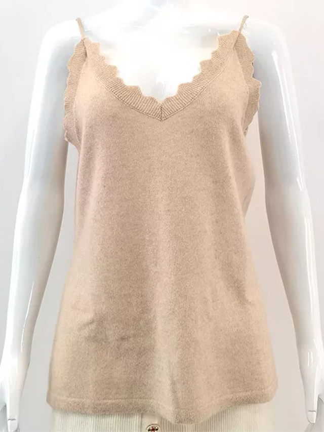 Women Plain cashmere camisole