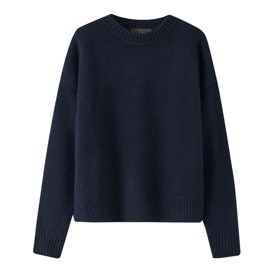 Women Rib Knit Cashmere Jumper