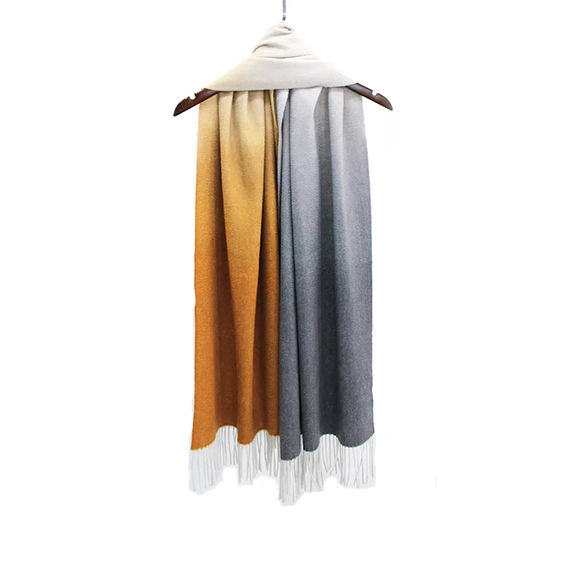 Large Gradient Color Cashmere Shawl 