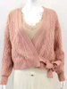 Ballet Style Women V Neck Cable Knit Cardigan