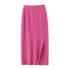 Good quality ribbed knit cashmere skirt white