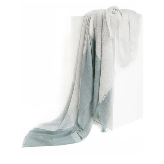 Spray Print Worsted Cashmere Scarf