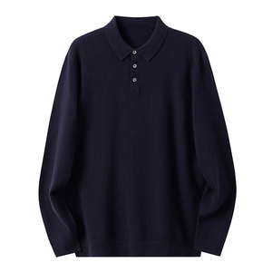 Men polo neck cashmere sweater