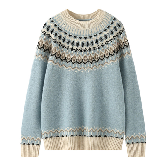 Women's Imfield cashmere fair isle pattern sweater Pullover