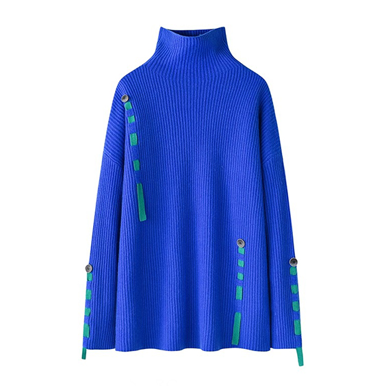 White chunky turtleneck cashmere sweater women