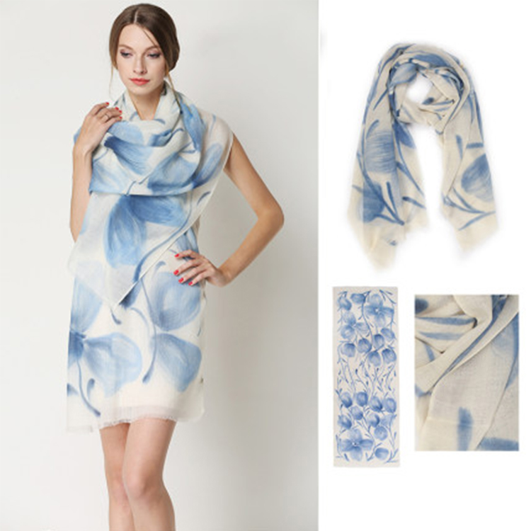Cashmere Hand-Painted Scarf